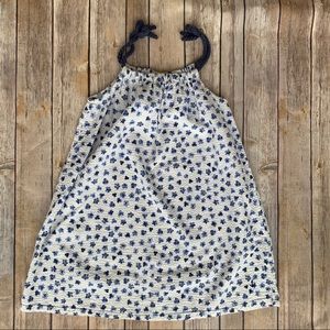 Blue flower print pillow case dress
